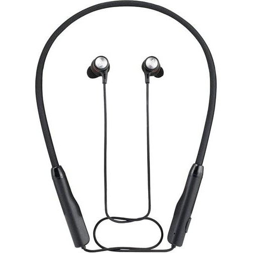 Vault Play Neckband With Long Battery Life, Magnetic Earbuds, Bt Version 5.0 & Mic - Black - Ideal For Work From Home