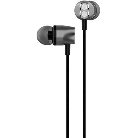 Tessco (Ch-235) Wired Earphones With Extra Bass, Noise Canceling Support, Built-In Mic & Volume Control (Silver)