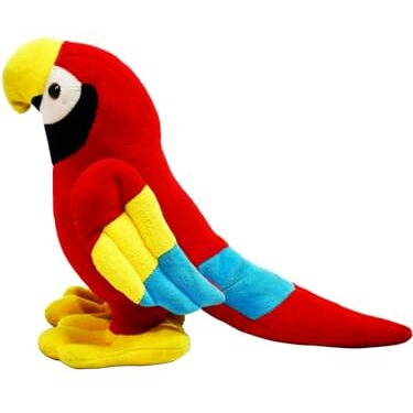 Mirada Cute Red Parrot Soft Toy For Girls/Kids | Stuffed Plush Animal | - 21Cm