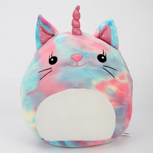 Mirada Cute Tie Dye Pink Supersoft Cat Cushion/Pillow Soft Toy For Girls/Kids | Stuffed Plush Animal | - 30Cm