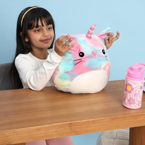Mirada Cute Tie Dye Pink Supersoft Cat Cushion/Pillow Soft Toy For Girls/Kids | Stuffed Plush Animal | - 30Cm