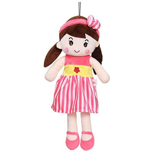 Beewee Plush Super Soft Toy Huggable For Girls (Cute Doll 40 Cms, Dark Pink)
