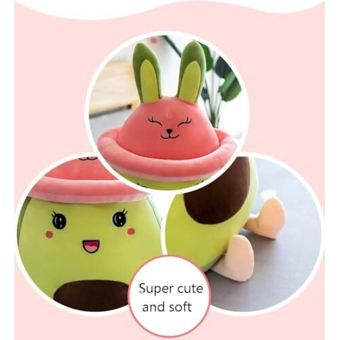 Storescent Super Soft Avocado Cushion Stuffed Toy Cute Plush Animal Soft Toy For Kids (Avocado 35Cm)