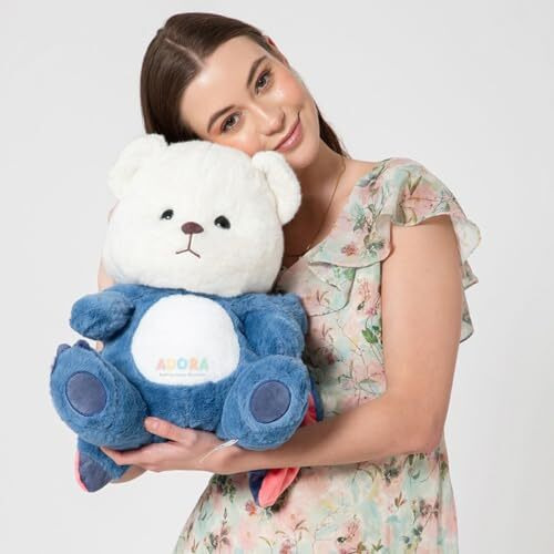 Adora Baby Plushies - 50 Cm Blue Lovable Huggable Soft Toy, Big Size Plush Teddy Bear, Elegant Soft Plush Toy For Babies, Great Birthday Gift For Girls