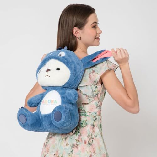 Adora Baby Plushies - 50 Cm Blue Lovable Huggable Soft Toy, Big Size Plush Teddy Bear, Elegant Soft Plush Toy For Babies, Great Birthday Gift For Girls