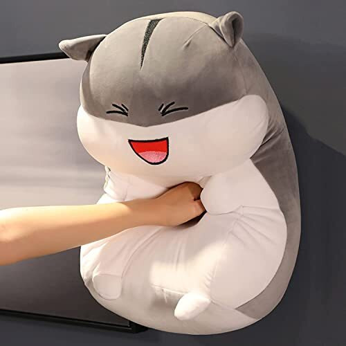Lattice Plush Cute Hamster Soft Toy Ragdoll Doll Big Pillow Girl Sleeping Bed Cute Girl Birthday Gift For Kids 35 Cm