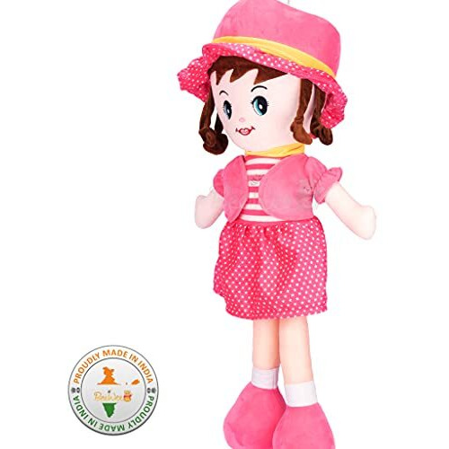 Beewee Plush Cute Super Soft Toy Huggable For Girls (Winky Doll 40 Cms, Pink)