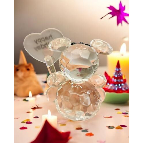 Warmingo De Crystal Teddy Gift | Valentines Day Gift | Cute Gifting Item | (Happy Birthday)