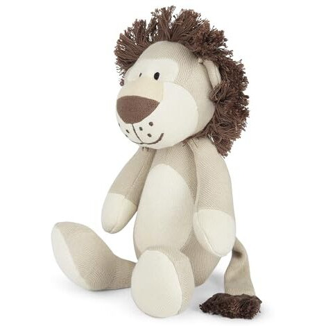 Haus & Kinder Knitted Lion Toys For Kids-Lion Toy Gift For Kids, Soft Toys For Girls & Soft Toys For Boys, Toddler Toys, Toys For New Born Baby Boy And Girls, Palewhisper-Natural-Rust, 10X25 Cm, 1Pc