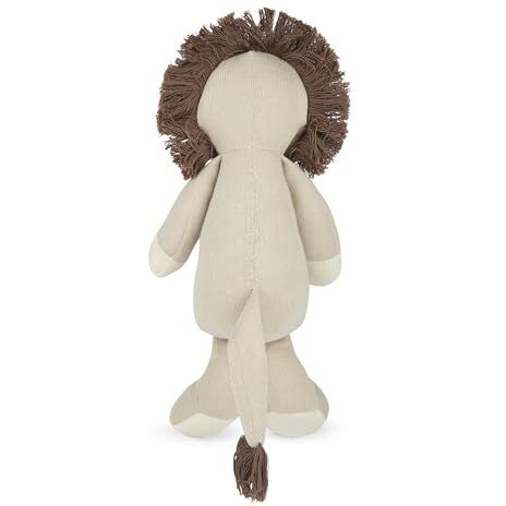 Haus & Kinder Knitted Lion Toys For Kids-Lion Toy Gift For Kids, Soft Toys For Girls & Soft Toys For Boys, Toddler Toys, Toys For New Born Baby Boy And Girls, Palewhisper-Natural-Rust, 10X25 Cm, 1Pc