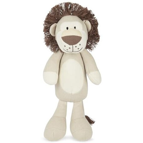 Haus & Kinder Knitted Lion Toys For Kids-Lion Toy Gift For Kids, Soft Toys For Girls & Soft Toys For Boys, Toddler Toys, Toys For New Born Baby Boy And Girls, Palewhisper-Natural-Rust, 10X25 Cm, 1Pc