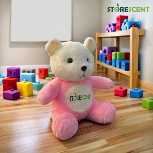 Storescent Hooded Teddy Bear Plush Toy | Soft & Cute Stuffed Animal Toy For Hugging For Kids & Loved Ones - Light Pink 45Cm