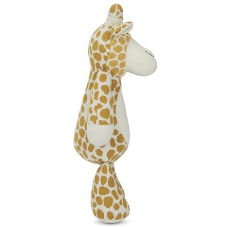 Haus & Kinder Knitted Giraffe Toys For Kids-Giraffe Toy Gift For Kids, Soft Toys For Girls & Soft Toys For Boys, Toddler Toys, Toys For New Born Baby Boy And Girls, Mustard-Natural, 10X25 Cm, 1Pc