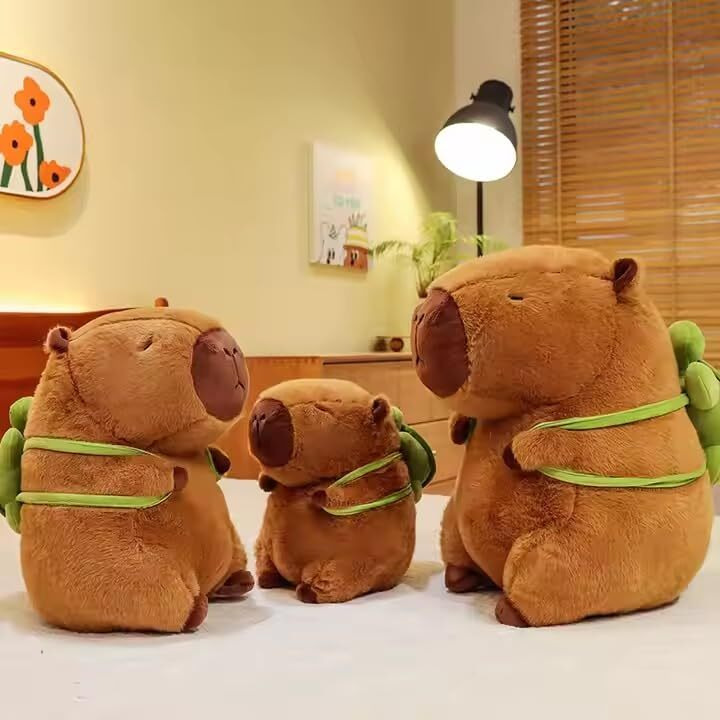 Adora Capybara With Turtle Soft Toy - 40 Cm (Brown) Cute And Cuddly Brown Plush Stuffed Animal For Babies, Kids Lovable Fluffy Capybara Plushies Realistic Design Stuffed Doll Snot-Pulling Fun For Kids