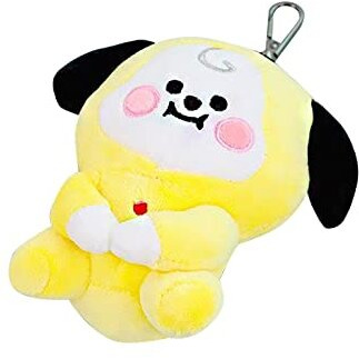 Kawaii Kart | Bts Bt21 Baby Sitting Plushy Soft Toy With Metal Hook | Bt21 Toy Gift Statue Merchandisefor Bts Army And Kpop Lovers (Size - 12 Cm) (Chimmy)