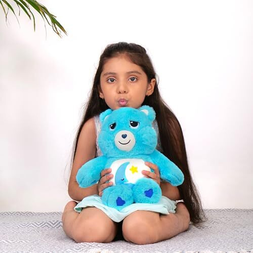 Mirada Care Bears Bedtime Bear - Blue Plushie Perfect Stuffed Animal, Birthday Gift, Super Soft And Cuddly  Good For Girls And Boys, Collectors - 35Cm