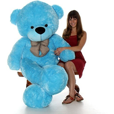 Toybulk Teddy Bear, Teddy Bear 4 Feet For Girls, Soft Toys For Girls, Big Teddy Bear, Toys For Girls/Wife/Girlfriend/Husband, (4 Feet, Skyblue)