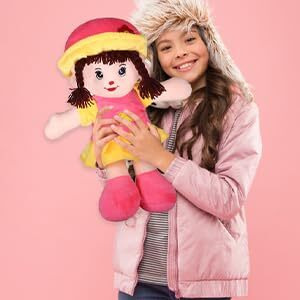 Besties Cute Looking Smiling Addie Girl Doll Soft Toy/Stuffed Soft Plush Toy 40 Cm For Kids Baby Love Girl Birthday Gifts Decoration (40 Cm, Addie Girl)