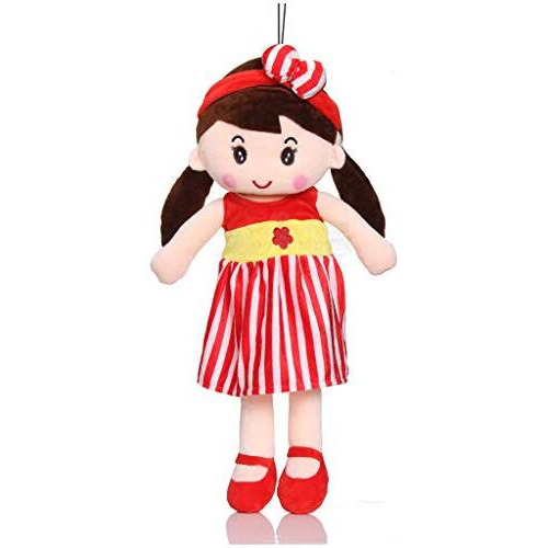 Beewee Plush Super Soft Toy Huggable For Girls (Cute Doll 60 Cms, Red)