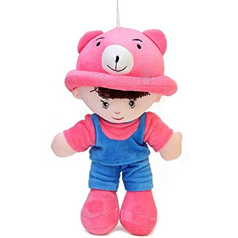 Beewee - Addie Boy Plush Soft Doll Toy Huggable (35 Cms, Pink)