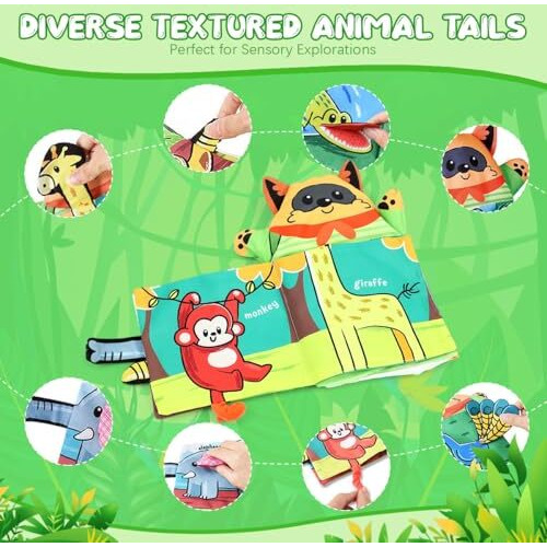 Snowie Soft Hand Puppet Cloth Books For Babies 0 To 3 Years, Soft Toys Sensory Books For Babies 6-12 Months With 3D Touch Feel High Contrast Dimensional, Early Educational Baby Toys