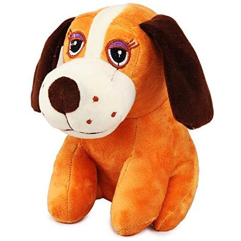 Webby Soft Animal Plush Dalmatian Dog Toy 20Cm, Brown