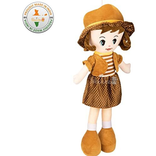 Beewee Plush Cute Super Soft Toy Huggable For Girls (Winky Doll 60 Cms, Brown)