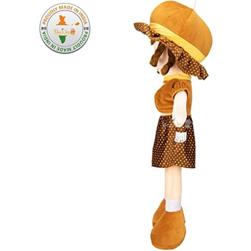 Beewee Plush Cute Super Soft Toy Huggable For Girls (Winky Doll 60 Cms, Brown)