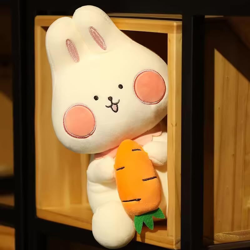 Y U Collection Cute Duck Plush Toy With Smiley T-Shirt, 25 Cm, Yellow And White, Soft Stuffed Animal (Carrot Bunny 30Cm)