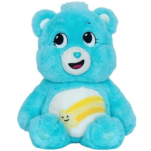 Mirada Care Bears Wish Bear - Cyan Plushie Perfect Stuffed Animal, Birthday Gift, Super Soft And Cuddly  Good For Girls And Boys, Collectors - 35Cm