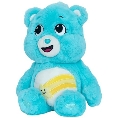 Mirada Care Bears Wish Bear - Cyan Plushie Perfect Stuffed Animal, Birthday Gift, Super Soft And Cuddly  Good For Girls And Boys, Collectors - 35Cm