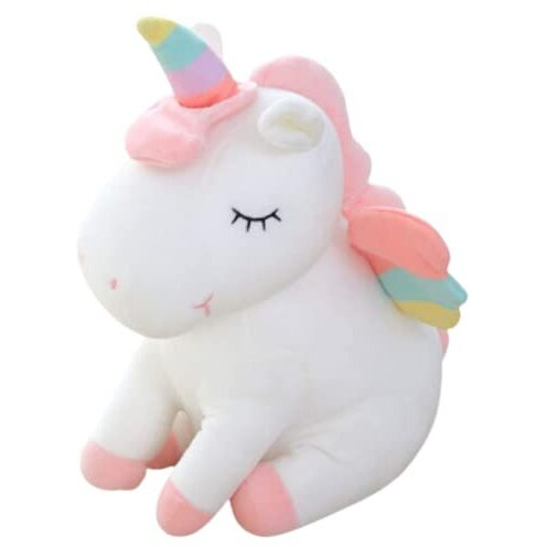 Dryphon Sitting Unicorn Plush Toy | Unicorn Soft Toys For Kids | Soft Toys For Baby Girl | Cute Soft Toys For Babies | Soft Toys For Boys And Girls (Unicorn (White), 25 Cm)