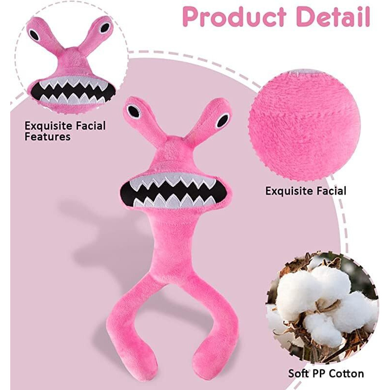 Moira New Horror Game Rainbow Friends Plush, Pink Plushies Toy From Rainbow Friends For Fans Gift, Cute Stuffed Figure Doll For Kids &Adults (Pink)