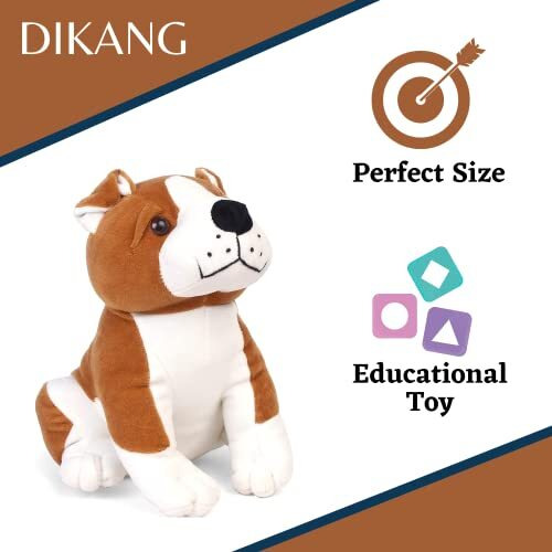 Dikang Bull Dog Toys For Kids | Kids Soft Toys For Baby Girl | Plush Soft Toys For Baby Boys And Girls | Dog Soft Toy For Kids (28Cm, Bull Dog)