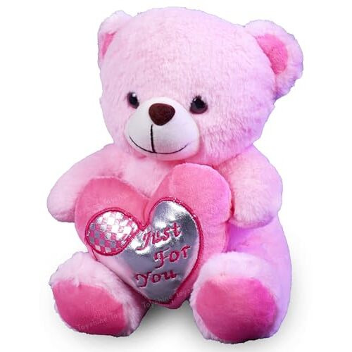 Toyshine For You Soft Toy For Kids Boy Girl Baby | Soft Feather Cotton Fabric, Teddy Pink