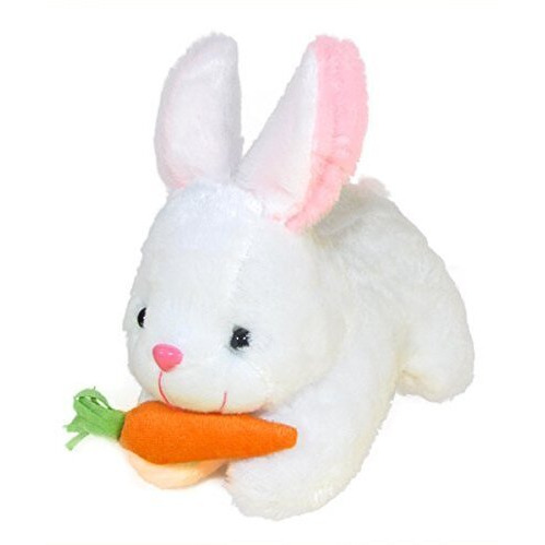Toy Castle White Rabbit Soft Toys With Carrot Furry Teddy Stuffed Animal - Educational Toys, Gift, Car Decoration | Made In India (26 Cm, White)