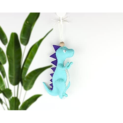 Agd Handmade T-Rex Dinosaur Hanging Ornament, Dinosaur Kid Room Decor, Birthday Party Favour, Dinosaur Baby Shower Diwali Gift, Children Bedroom (T-Rex Dinosaur)