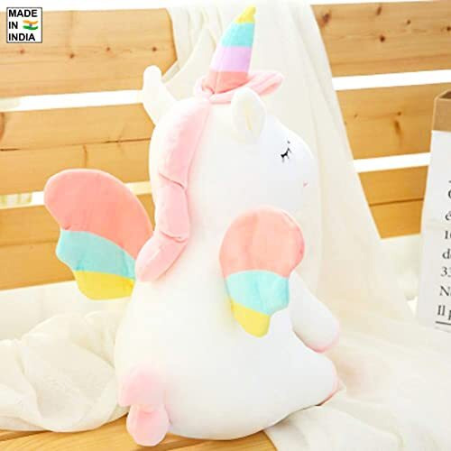 Parteet 25 Cms Unicorn Stuffed Animal Soft Plush Toy Gift For Kids Home Decor Gift (Multicolor 1Pc)