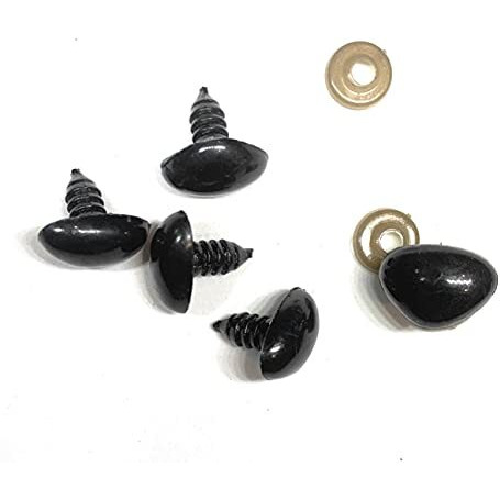 My Yarnery Safety Nose For Soft Toys/Screw Nose For Making Soft Toys (Teddy Bear) (Black, T2)