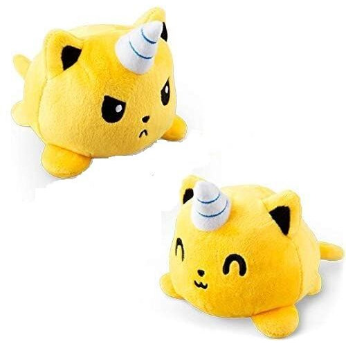 Storescent Reversible Soft Toys For Kids, Stuffed Animal Plush Soft Toys For Boys And Girls | Plushie Toy (Kittencorn Yellow)