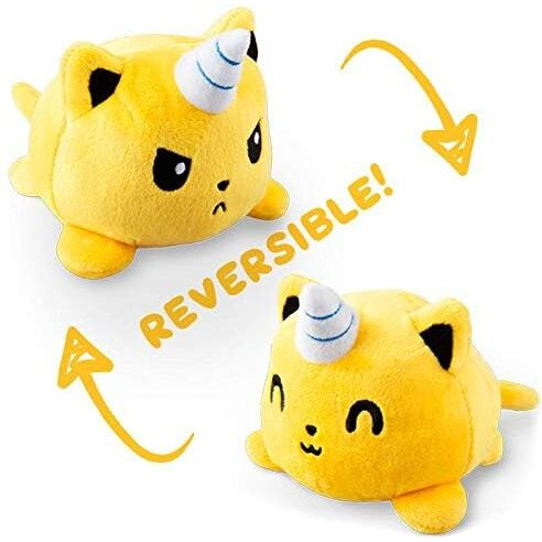 Storescent Reversible Soft Toys For Kids, Stuffed Animal Plush Soft Toys For Boys And Girls | Plushie Toy (Kittencorn Yellow)
