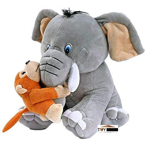 Minime Elephant Soft Toy (Medium, Grey)