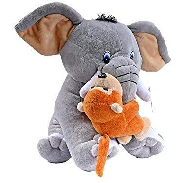 Minime Elephant Soft Toy (Medium, Grey)