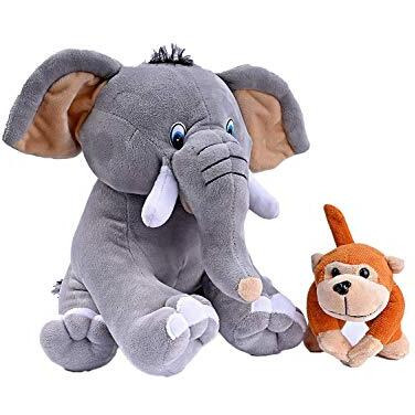 Minime Elephant Soft Toy (Medium, Grey)