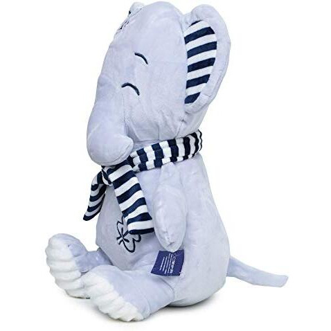 Webby Soft Seated Animal Plush Elephant Toy, Blue 28Cm