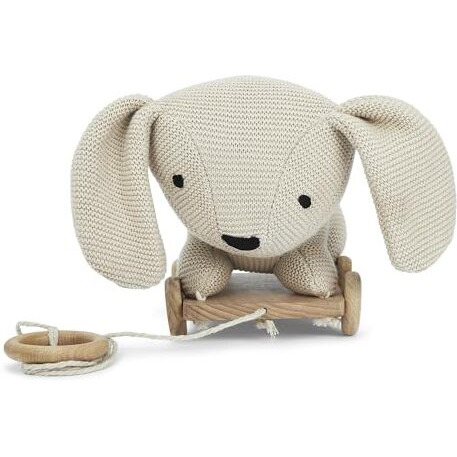 Haus & Kinder Knitted Rabbit Soft Toy - Bunny Gift For Kids, Boys & Girls, New Born Baby - Cameo Pink-Palewhsiper, 10X25 Cm, 1Pc