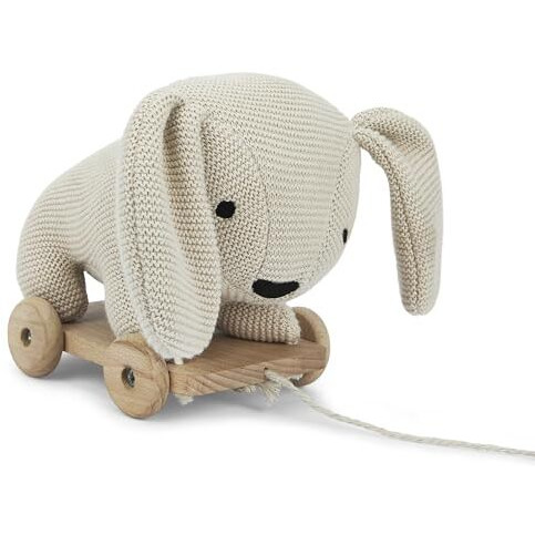 Haus & Kinder Knitted Rabbit Soft Toy - Bunny Gift For Kids, Boys & Girls, New Born Baby - Cameo Pink-Palewhsiper, 10X25 Cm, 1Pc
