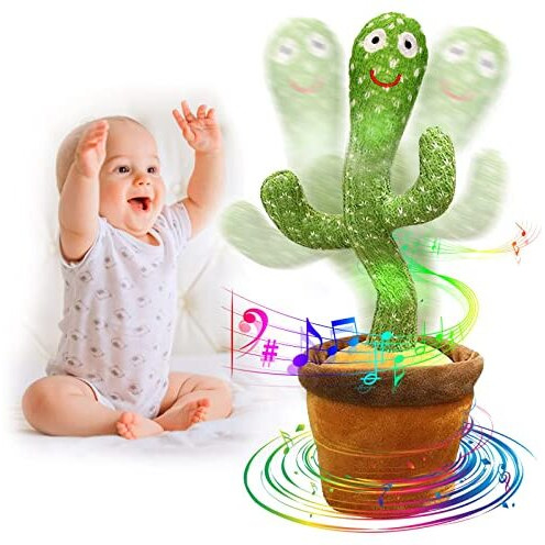 Seosto Cactus Dancer, Electronic Talking Plush Toy, Dancing Cactus With 120 Songs