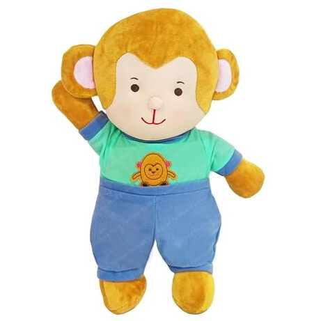 Funblast Monkey Soft Toys - Plush Toy For Kids, Soft Toy For Baby Boy, Plush Soft Toy Cute Kids Animal Home Decor Boys, Girls, Baby, Birthday Gifts For Kids (Multicolor 35 Cm)