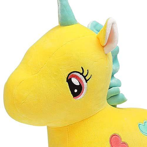 Dryphon Unicorn Soft Toys | Unicorn Toys For Kids | Soft Toys For Baby Girl | Soft Toys For Babies | Soft Toys For Boys And Girls (Unicorn (Yellow), 25 Cm)